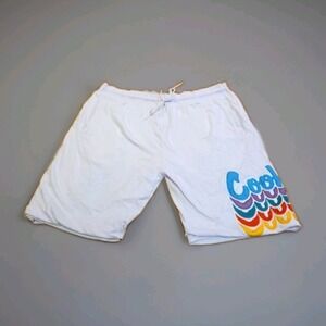 Cookies Men's 4XL Sweat Shorts White Multicolor Big‎ Logo Embroidered Streetwear